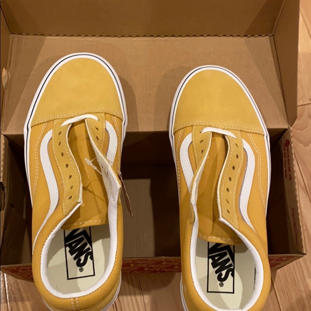 brand new yellow vans!!